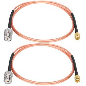 Rg316 Xrds -rf 639394178929 Sma Male To So239 Cable 3ft 2pcs- Uhf Female Antenna