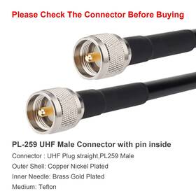 Pl259 Xrds -rf 658361451810 Cb Coax Cable 2ft Kmr 400 Uhf Coaxial Male Low Loss 5