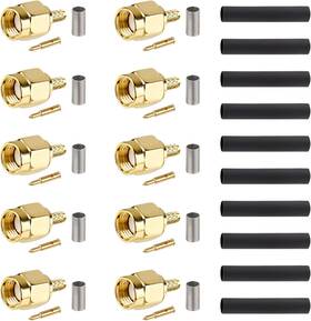 Xrds -rf 705353471773 Sma Crimp Connectors 10pcs Male Solder Attachment Connector