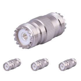 S0-239 Xrds -rf 742089210979 4pcs Uhf Connectors Pl-259 Female To Adapter Double