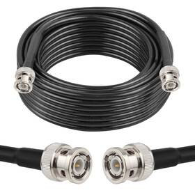Rg58 Xrds -rf Rg58-bnc-bnc-25ft--black 50 Ohm Bnc Cable 25ft Male Extension Coax For Antenna Analyze