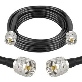 Xrds -rf Rg58-uhf-uhf-10ft--black Rg58 Coax Cb Cable 10ft 50 Ohm With Pl259 Uhf Male Connectors Flex
