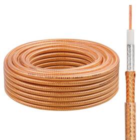 Rg8x-50ft-brown-cb Xrds -rf 50ft Rg8x Coaxial Cable 50 Ohm Low Loss Solid Copper Conductor Durable Shi