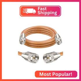 Xrds -rf Rg8x-uhf-cb-6ft-brown -rf 6ft Rg8x Coaxial Cable With Uhf Male Pl259 Connectors Solid Copper Cor