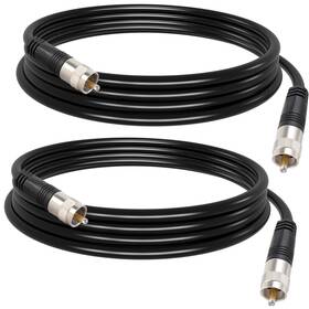 Pl259 Xry 445005912980 Rg8x Jumper Cable 6ft 2 Pack Coaxial Coax For Radio Ham