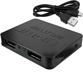 Yne-hd1-2 Yeebline 1 In 2 Out Hdmi Splitter Display Adapter Duplicate To Dual Monitors/displays