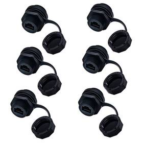 Yiovvom H1694va Panel Mounting Waterproof Rj45 Coupler Cat 6 Splice Outdoor Ethernet Connect