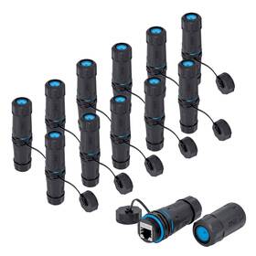 Rj45p0018 Yiovvom Shielded Waterproof Rj45 Connector Female To Panel Mount 8p8c Cat 6 Rj45p0018 Yiovvom Shielded Waterproof Rj45 Connector Female To Panel Mount 8p8c Cat 6