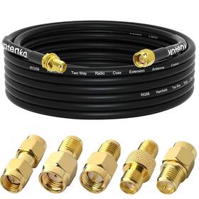 K0011-n Yotenko Sma Extension Cable 25ft 5pcs Rf Coax Connector Kit Male To Fem