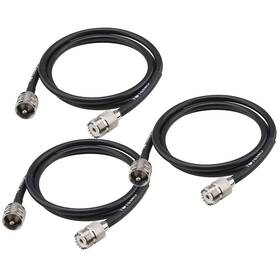 Yotenko K0065-y Cb Antenna Cable 3ft Rg8x Jumper Coaxial Short 3pack Uhf Male Pl259 To Fem