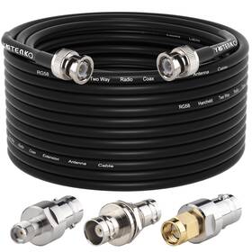 K0093-y Yotenko Bnc Cable 50ft 50 Ohm Rg58 Male To Extension Set Of 3 Female