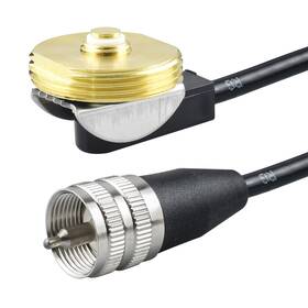 Yotenko Lii-06698-y Nmo 3/4 Inch Hole Mount Antenna With L-bracket And Uhf Pl259 To Cable