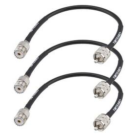 K0063-n Yovkiss Cb Antenna Cable 1ft Rg8x Jumper Coaxial Short 3-pack Uhf Male Pl259