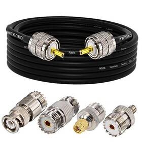 Lii-3709 Yovkiss Cb Coax Cable Rg58 Coaxial 16.4ft Uhf Pl259 Male To Lii-3709 Yovkiss Cb Coax Cable Rg58 Coaxial 16.4ft Uhf Pl259 Male To