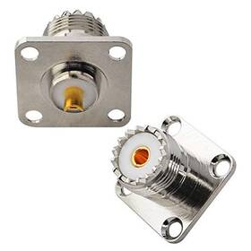 0000211 Yuanxi Tech Uhf Female So239 4-hole Panel Chassis Mount Flange Adapter Solder 0000211 Yuanxi Tech Uhf Female So239 4-hole Panel Chassis Mount Flange Adapter Solder