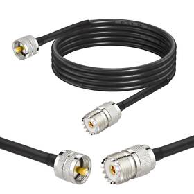 Fgac-uhf-19 Yuslao Pl-259 Uhf Cb Coax Cable 6ft Male To Female Low Loss Rg8x