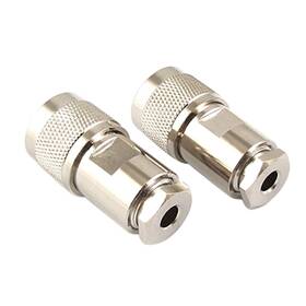 Zaplyte 610256268705 2 Pcs N Type Male Straight Rf Coaxial Adapter Connector For Rg58 Cable