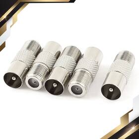 Zaplyte 649603711809 5 X F Type Female To Tv Pal Male Jack F/m Rf Coax Coaxial Adapter Connector