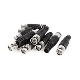 Zaplyte 678202666432 10 X Coax Cable Black Plastic Tail Bnc Male Connector Silver Tone Zaplyte 678202666432 10 X Coax Cable Black Plastic Tail Bnc Male Connector Silver Tone