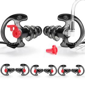 Rdo-epc-ct11-m4 Zeadio 4 Pair Black Large Triple Flanged Earpiece Silicone Earmould Earbud Earplug