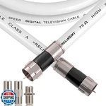 Reliagint 6FT RG6 Coaxial Extension - White Cable With Connector, Low Loss,. Fixed Price $20.00.