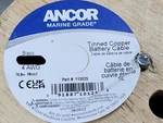 Ancor #4AWG Marine Grade Tinned Copper Boat Cable BC-5W2 UL-1426 Black /10FT. Fixed Price $34.99.