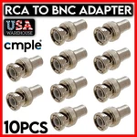 10 Pcs Bnc Rca Adapter Jack Plug Connector Coaxial Cable Converter. Fixed Price $10.99.