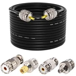 Ham Radio Coax Cable RG58 50 Ohm 23M 75FT PL259 To SO239 Female With 4-P.... Fixed Price $45.93.