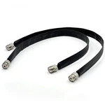 2-PACK 19.6 Inch Window Pass Through Flat Coaxial Cable Black Cord. Fixed Price $24.38.
