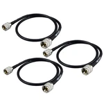RG8X Jumper Cable Ft 3-PACK, Cb Coax Uhf PL259 To Male... Fast Ship. Fixed Price $29.99.