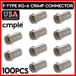 F-type Crimp-on Connector Plug For RG6 Coaxial Cable Cctv Camera 100 Pcs. Fixed Price $24.49.