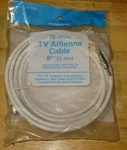 75-OHM Tv Antenna Cable Coax F-56 Connector Motorola Type 15-1526. Fixed Price $9.99.