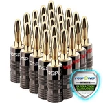 24X Dual Screw Audio 24K Gold Plated Speaker Wire 4MM Banana Plug Jack Connector. Fixed Price $30.99.
