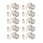 Mookeerf Pack Crimp Connector 50 Ohm 10PCS-BNC Male, Gold. Fixed Price $27.56.