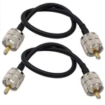 PL259 Male To Adapter 12 Inch RG58 Cable 2PACK Low Loss Digital Coax Uhf Ju. Fixed Price $14.97.