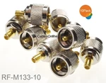 10-PACK Sma Female Jack To Uhf Plug Silver/gold Adapter, RF-M133-10. Fixed Price $24.90.
