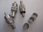 50 Lot Rca Plug Male Crimp Coaxial Rf Connector RG59 1/4" Ring Steren 200-060. Fixed Price $22.95.