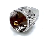 2PCS Coax Adapter Fme Male Plug To PL-259 Uhf Gold Pin Nickle Body. Fixed Price $9.95.