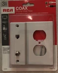 Rca Way Duplex Coax Tv/cable/phone/satellite & Outlet Wall Plate - VH63R. Fixed Price $8.37.