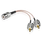 Uhf Female To Dual Splitter Cable SO239 PL-259 Extension Cord RG3.... Fixed Price $15.17.