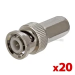 Bnc Twist-on Connector Male Plug For RG6 Coax Cables Dvr Cctv Camera 20PCS. Fixed Price $14.59.