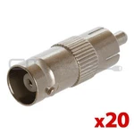 Rca Plug Bnc Jack Adapter Female Connector Cctv Camera 20PCS. Fixed Price $13.49.