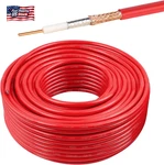 Mookeerf Coaxial Cable 100FT,LOW Loss 50 Ohm Feet,red. Fixed Price $76.63.