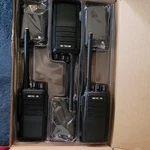 Set Of 6 Retevis RT21 Black Two Way Radios W/ Charging Dock, Charger & Batteries. Fixed Price $120.00.