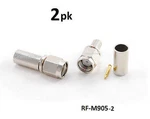 2-PACK Of RG58A Sma 3-PIECE Crimp Hex Connectors, Cablesonline RF-M905-2. Fixed Price $8.95.