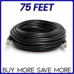75FT Bnc Cable RG59U Male Coaxial Cord RG-59/U Security Camera Dvr Cctv Black. Fixed Price $21.99.