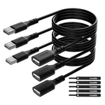3 Pack Usb Extension Cable 6 Ft, 2.0 To Female Extender Cord Adapter, W.... Fixed Price $15.05.