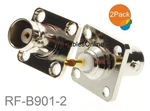 2-PACK Commercial Grade Bnc Female Jack Bulkhead Panel Chassis Mount Connector. Fixed Price $10.95.