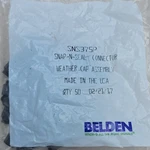 Belden SNS375P Snap-n-seal Connector Weather Cap Black Qty 50. Fixed Price $10.00.