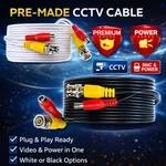 Cctv Cable Security Camera Siamese Wire Bnc Dc Power Video White Black Lot. Fixed Price $67.75.